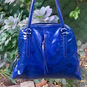 HOBO Blue Purse with Brass Details